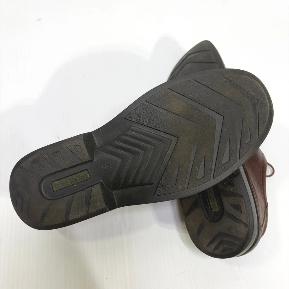 Josef Seibel Mens Brown Leather Bicycle Toe Derby Comfort Shoes EU 44 Hungary